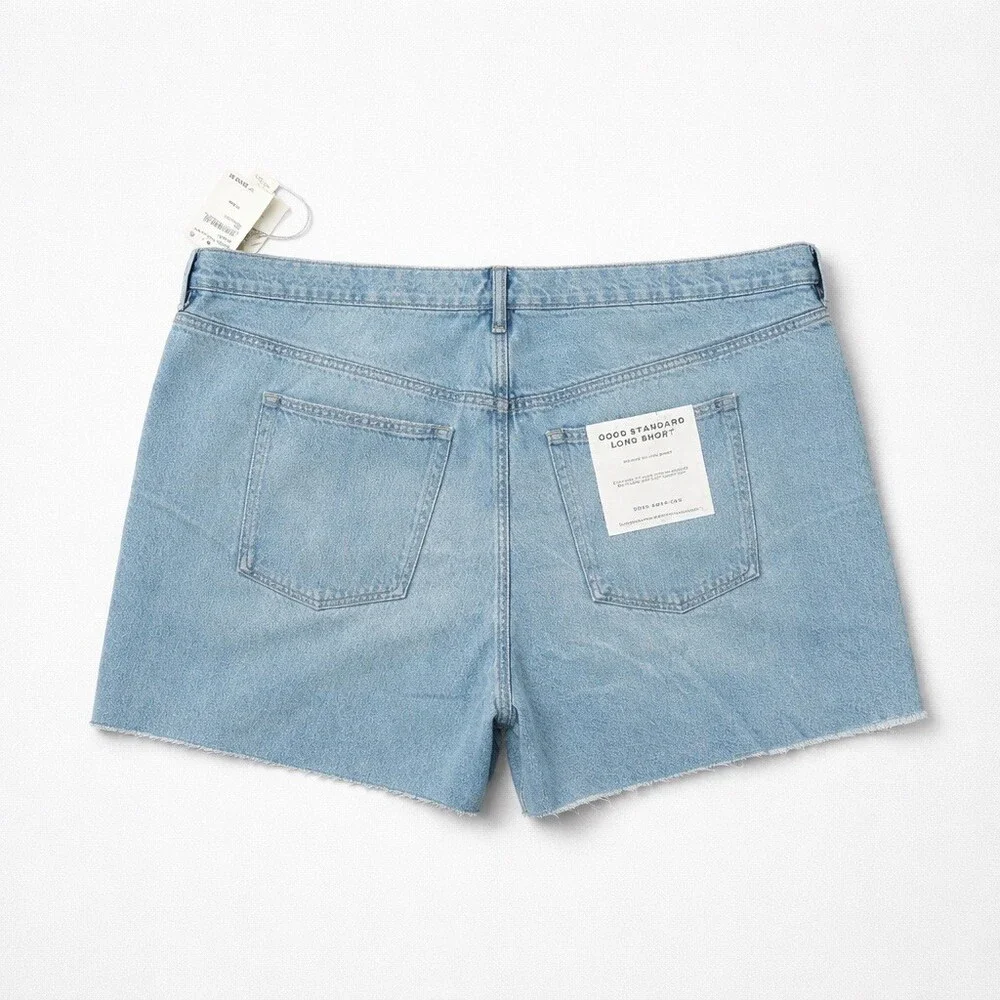 Plus size Denim Long Shorts Womens plus Size 30 Blue Mid-Rise Relaxed - Picture 2 of 7